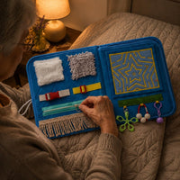 Sensory Training Book Textured Textural Activity Textile Closure Detail Details Educational Toy for Elderly