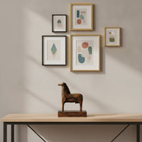 resin Horse Sculpture Abstract Horse Sculpture Textured Ornament for Living Room