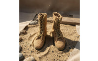 1:6 Soldier Boots Stitched Construction Soldier Figure Boots Tall Shafts