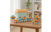 154 Pieces Soft Rubber Building Blocks Chunky Building Blocks with Storage Container BPAsafe Non for Toddlers, Playroom