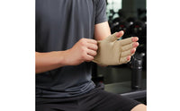 Cotton Blend Half Finger Compression Gloves Stretchy Fingerless Support Gloves Breathable for Recovery Patients, Athletes, Workout, Sports