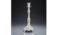 Decorative Pedestal Candle Holder Ornate Tabletop Candle Holder Embossed Candelabrum Vintage-Style for Weddings