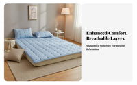 Soybean Fiber Bed Pad Soft Foldable Ing Mat Breathable Quilted Mattress Topper for Side Ers, Homeowners, Dorm Room, Dormitory, Tatami Floor