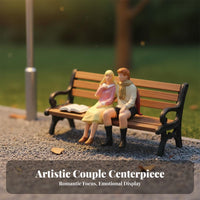 1:64 Miniature Couple Figurine Collectible Gift 1:64 Scale Couple Figurine Tiny Lover Figures Creative Decoration for Collectors