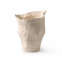 Vase with Wavy edge Sculptural Ceramic Vase Rustic Vessel for Florists