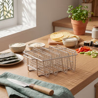 Taco Fryer Basket with Side Handles Sturdy Baking Rack with Handles Heavy-Duty