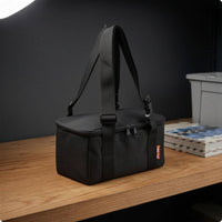 Rectangular Car Stop Device Bag Black Zippered Storage Bag Soft-Sided Lightweight