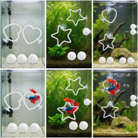 2 Pieces Aquarium Exercise Loop Interactive fishing Training Loop Lightweight with Suction Cup for Bettas