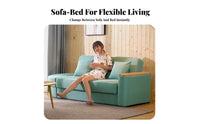 Space-Saving 3-Seater Sleeper Sofa with Storage Minimalist Design transformable Couch Guest Bed for Apartment Dwellers, Overnight Hosts, property owners, Small areas, Bedroom, Home Office