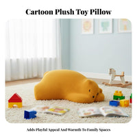 Cartoon design Sleeping Polar animal Chair Creative Design creatureShaped Seat Large Size Floor Stool Multi-Functional for Children, Parents, Living Room, Playroom, Bedroom