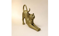 Embossed Stretching Cat Figurine Cat Figurine Room Accentuation for Tabletop Display