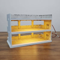 1/64 Parking Garage 3-level/64 Car Display Cabinet Miniature Display Diecast Car Garage for Collectors, Desk