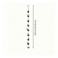 Bird Rain Chain Hanging Rain Chain with Bird Cups Outdoor Downspout Substitute for Gutter, Garden