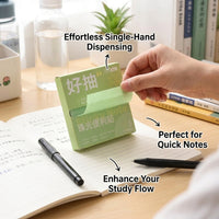 Transparent Frosted Pull Out Sticky Notes, Self Memo Pads for Students Studying Note Taking, Removable Reminder 76mm X 76mm
