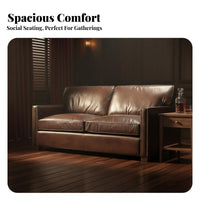 3-Seater Vintage Sofa retro Retro design Lounge Seating Down Feather Filling Couch for Hospitality Business Owners, Adults, Cigar Bar, Villa, Office
