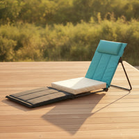 Portable Foldable Chair with Padded Seat Folding Backrest Seat Cushion Compact Cushion Chair Comfortable for Camping, Picnics