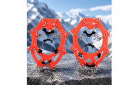 Elastic Ice Crampons with 8 Teeth Stretch-on Shoe Crampons Long-Lasting Ice Spikes Heavy-Duty for Commuters, Hiking