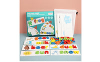 Colorful Wooden Spelling Game Painted Finish Wooden Word Builder Rounded Shapes Letter Recognition Game Smooth Edges for Children