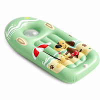 Portable Inflatable Kickboard with Pump Thickened Swim Buoyant Board with Handles Widened for Children, Toddlers, Swimming Pool, Beach