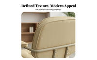 Height Adjustable Upholstered pivot Chair Ergonomic Design Upholstered Rolling Armchair Plush Comfort Office Furniture With Armrests for Students, Remote Workers, Women, Study Room, Bedroom