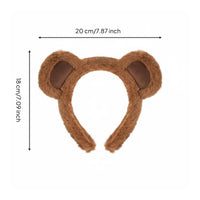 Soft Bear Ears Headband Cute Design Bear Ears Headband Soft Touch for Girls, Women, Face Washing, Cosplay, Party