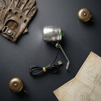 Vintage Retro Bike Headlight Metal Cycle Front Light with Bracket Sturdy Cycle Headlight Waterproof for Cyclists, Night Riding