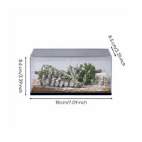 Winter Woodland Diorama Snow Covered 1:64 Scale Diorama DIY Craft Display Decor for Collection