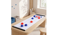 Tabletop Curling Set with Roll-up Mat Lightweight Tabletop Curling Game Foldable