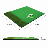Artificial Turf Mat 120x150cm, Non-Slip Portable Putting-green Hitting Mat, Training Chipping Practice for Indoor Outdoor