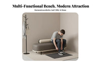 Light Luxury Design Boucle Entryway Bench Multi-Functional Long Stool fashionable design aesthetic Indoor Furniture Spacious Seating for Interior Decor lovers, residents, Apartment Dwellers, Hallway, Bedroom, spacious Closet, Living Room