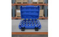 21 Pieces 1/2 Inch Drive Socket Set High Power Design Mechanic Socket Set Long-Lasting Heat Treated Steel for DIY Hobbyists