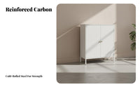 unrestrictedstanding Fluted Door Credenza Modern Design Fluted Glass Door Hutch Adjustable Shelves Storage Cabinet Soft-Close Doors for Homeowners, Families, Interior Decorators, Dining Room, Entryway, Hallway