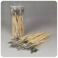 100 Pieces Spring Clip with Bamboo Handle Pointed Model Painting Clip Tool for Craft Projects