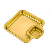 Easy to Clean Divided Condiment Tray Food Grade Divided Sauce Dish Heat Resistant Stainless Steel Sauce Dish Compact for Grilling, Restaurant
