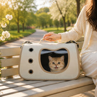 Pet Carrier Bag with Clear Window Portable Soft-Sided Pet Carrier Transparent for Commuting