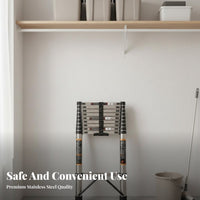 Heavy Duty Multi-Purpose Triangular-Frame Ladder Stable Triangular Structure Portable Step Ladder Non-Slip Feet Work Tool Self-Locking Mechanism for DIY Enthusiasts, Maintenance Workers, Indoor, Garage, Workshop, Job Sites