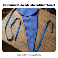 Double-Sided Fleece Saxophone Swab Tapered Saxophone Body Swab Pull Cords Wind Instrument Care Finished Edges