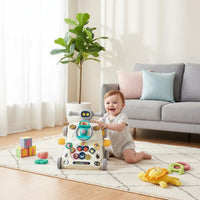 Multifunctional Anti-Tip Design Infant Push Pusher Early Educational Walking Aid for Young Children, Infants
