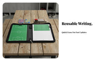 Portable Attractive Coaching Board Long-Lasting PU Leather Cover Foldable Tactic Board All-in-Single Kit for Coaches, Sideline