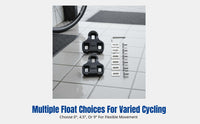 Bike Pedal Cleat, TPU Anti-Slip Lock Plate, Three-Float Angle, Universal Cycling Gear