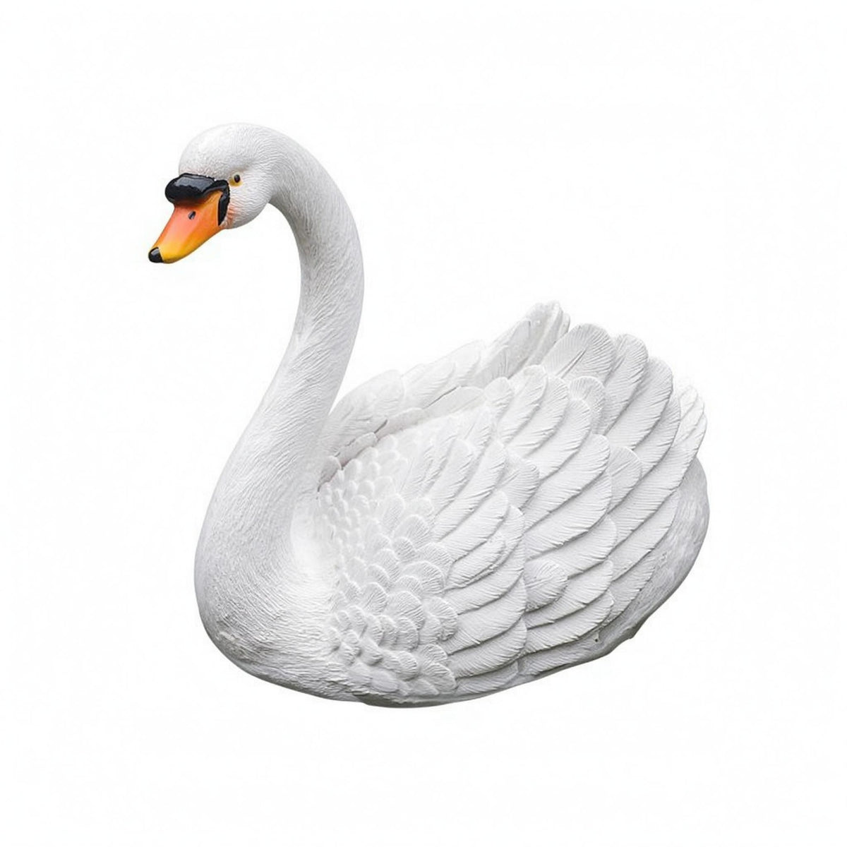 Feather Texture Floating Swan Figurine Vivid Detail Floating Swan Ornament Lifelike Water Ornament for Garden, Courtyard