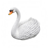 Feather Texture Floating Swan Figurine Vivid Detail Floating Swan Ornament Lifelike Water Ornament for Garden, Courtyard