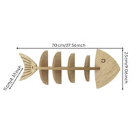 fishes Shaped Wall Shelf Decorative Wooden Shelf with fishes Design Coastal Furniture for Living Room