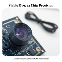 1MP OV9732 Camera Module Plug and Play Face Recognition Camera Module 30FPS Frame Rate Electronic Component for Developers, Engineers, Robotics