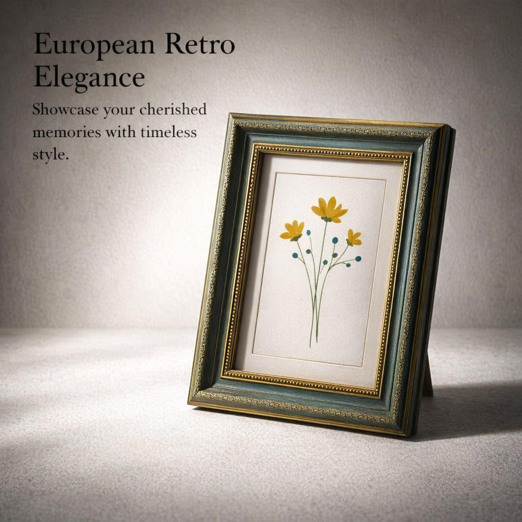 Resin Picture Frame, European Classical, Rectangular Photo Frame for Wall Hanging, Vintage, Desktop or Wall Mount, Size