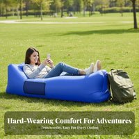 Wind-Filled Couch Lightweight Inflatable Lounger Quick Inflation Air Sofa for concerttravelersers, Beachtravelersers, Camping, Music events, spineyard