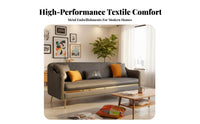 Nordic design & aesthetic Upholstered Settee Modern Design Sofa Easy to Clean Couch firm density Foam for Apartment Dwellers, homeowners, Young Adults, Living Room, Lounge Area, Office, Bedroom