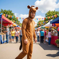 Horse Cosplay Outfit Hooded Horse Costume Foot Covers Animal Suit for Adults