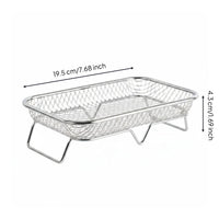 Rust Resistant Mesh Draining Rack Sturdy Feet Mesh Draining Basket Easy to Clean Stainless Steel Rack Stackable for Baking