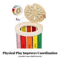 Wooden Educational Sorting Toy Hands-on Color Sorting Toy Painted Finish